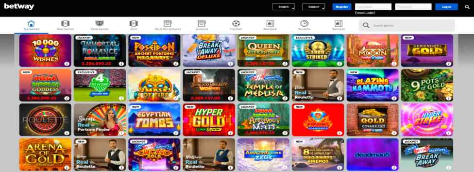 betway casino games